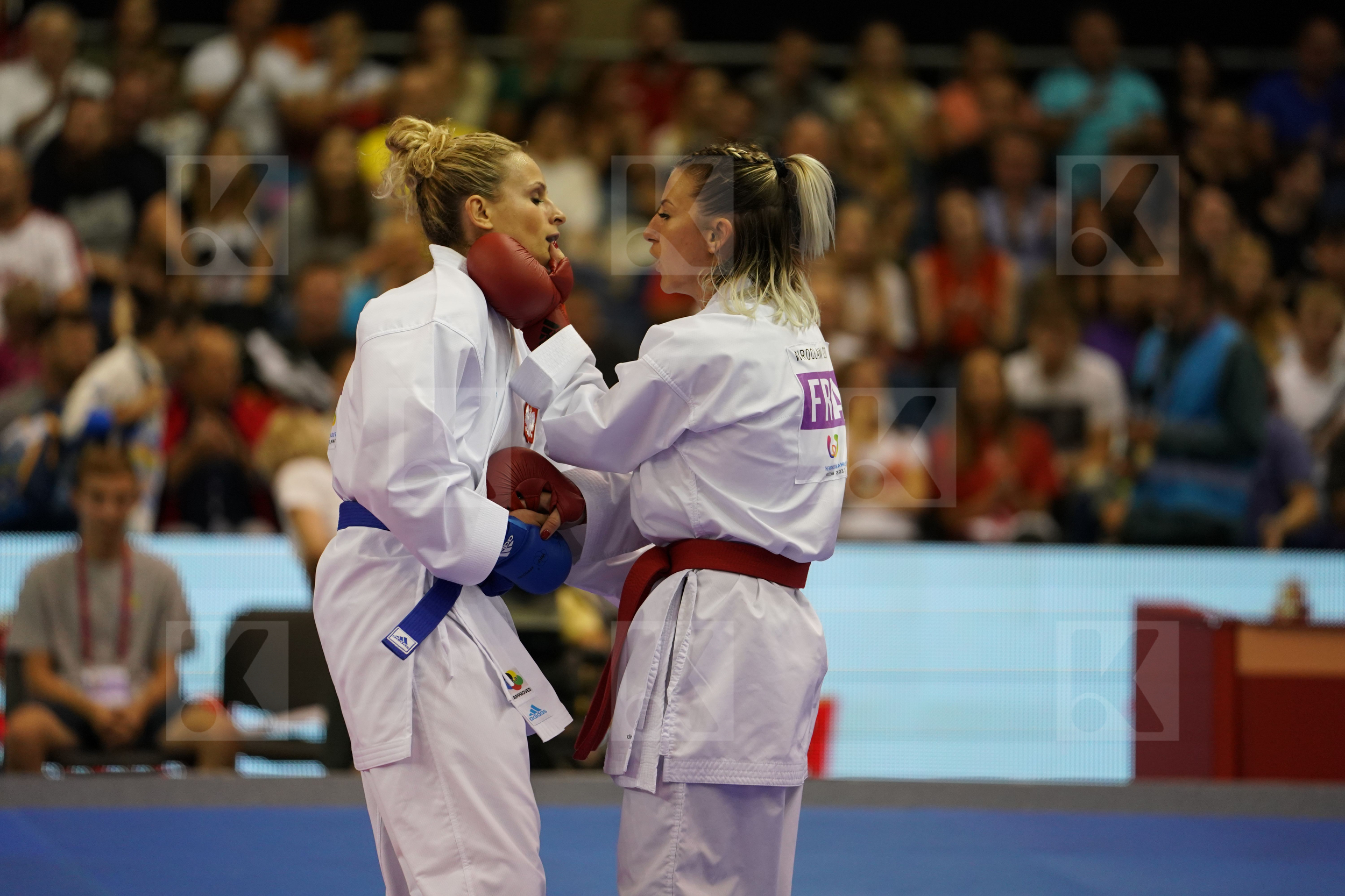 Female Kumite -50kg France Nowakowska Madgalena Poland Recchia Alexandra